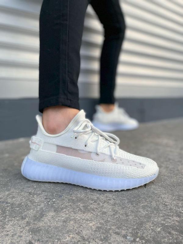 JY305 Pulse Bağcıklı Triko Kumaş Erkek Günlük Spor Ayakkabı TBT - Beyaz - Image 1