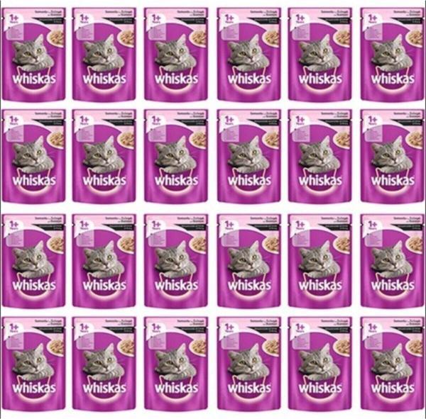 Whiskas Somon Balıklı Pouch Yaş Mama 24 Adet - Image 1