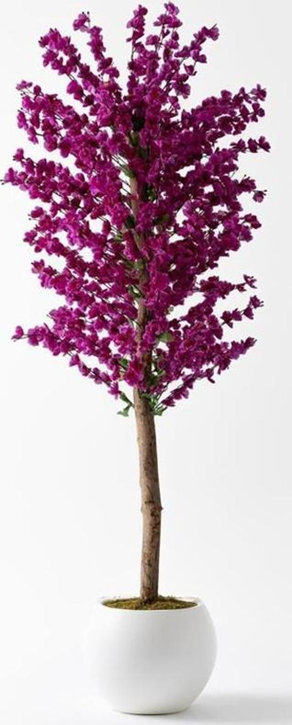 Yapay Bahar Dalı Ağacı Mor 180 Cm 81 Dal Plastik Küre Saksı - Image 1