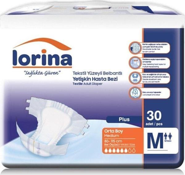 Lorina Yetişkin Hasta Bezi Medium 30 Lu (80 X 115 Cm) - Image 1