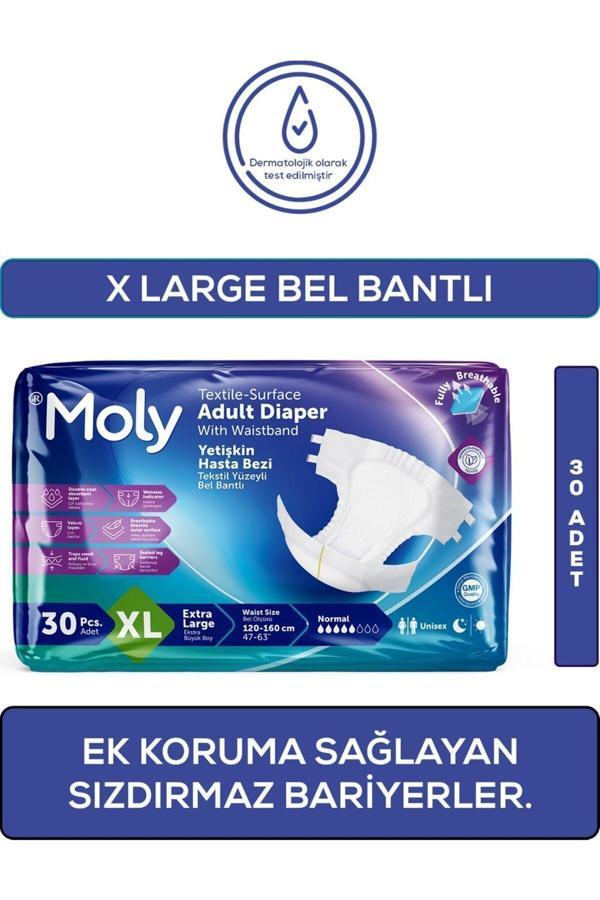 Moly Bel Bantlı Hasta Bezi Xlarge 30'Lu - Image 1