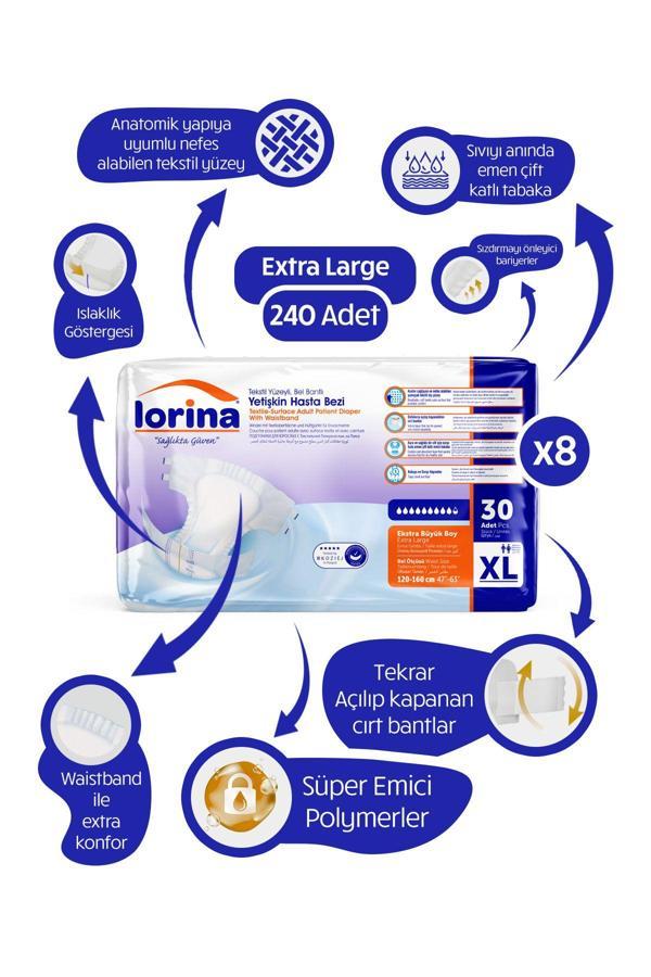Lorina Bel Bantlı Xl 30’Lu 8 Paket 240 Adet - Image 1