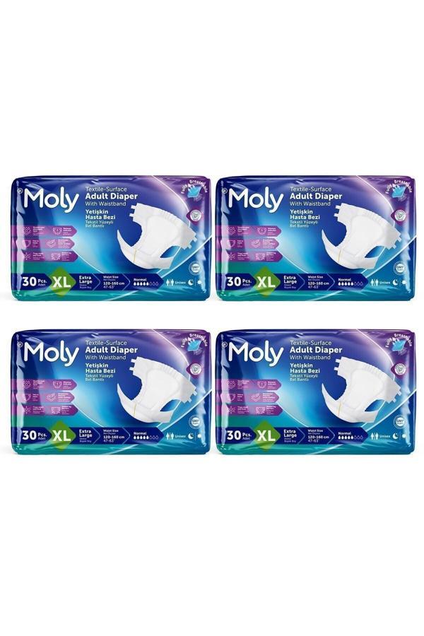 Moly Bel Bantlı Hasta Bezi X Large 120'Li - Image 1