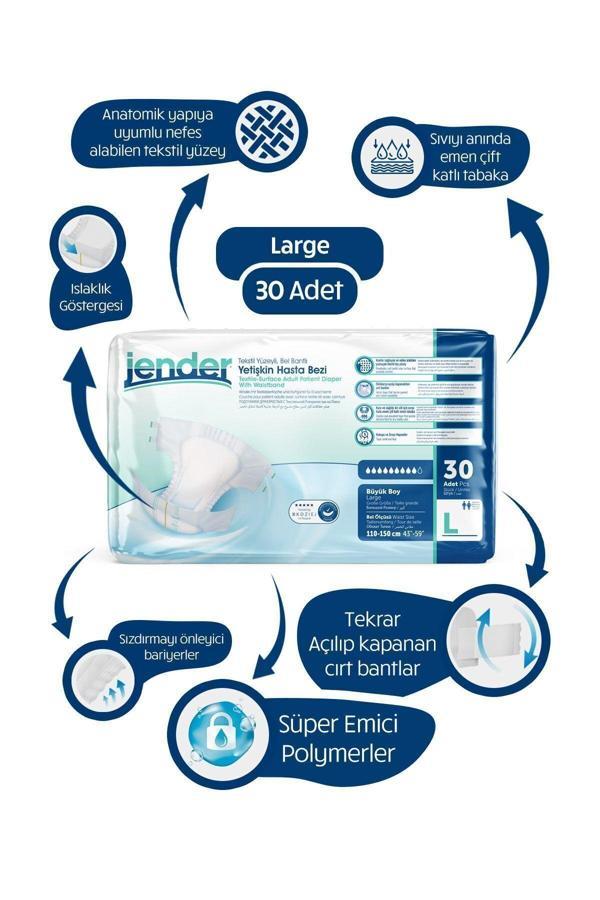 Jender Külotlu Bez 1 Paket 30 Adet Large - Image 1
