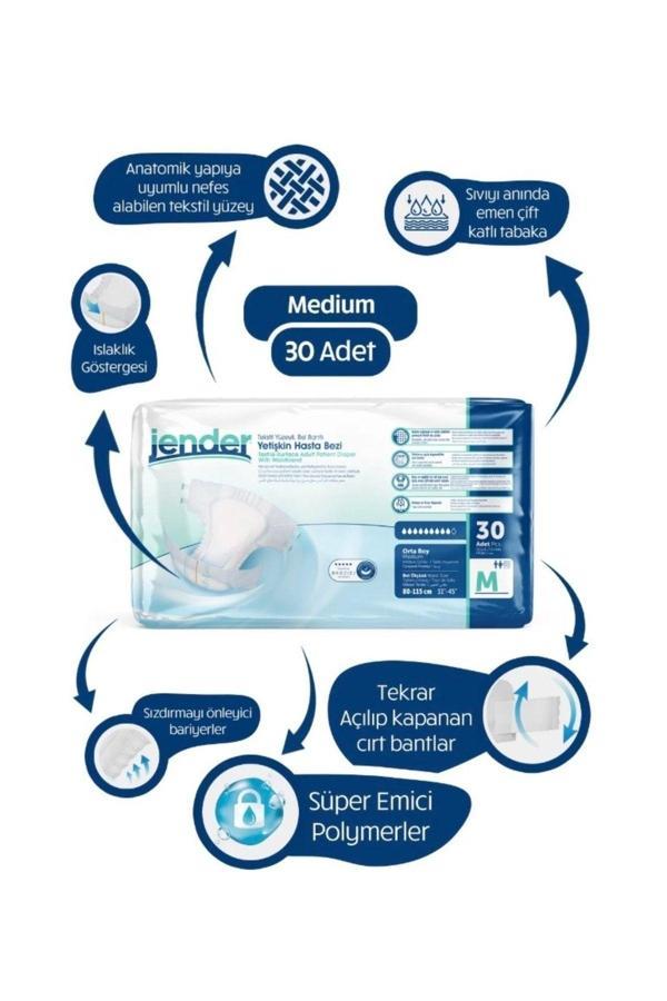 Jender Hasta Bezi Bel Bantlı Medıum 30 Lu 1 Paket - Image 1