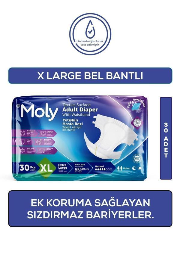 Moly Bel Bantlı Hasta Bezi Xlarge 30'Lu - Image 1