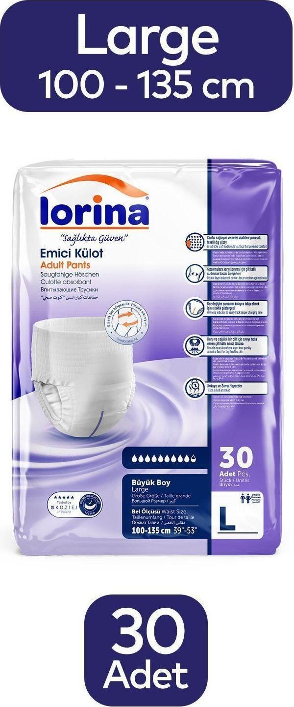 Lorina Emici Külot Hasta Bezi Large 30 Adet - Image 1