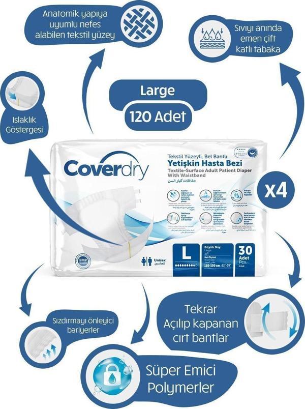 Coverdry Bel Bantlı L 30’Lu 4 Paket 120 Adet - Image 1