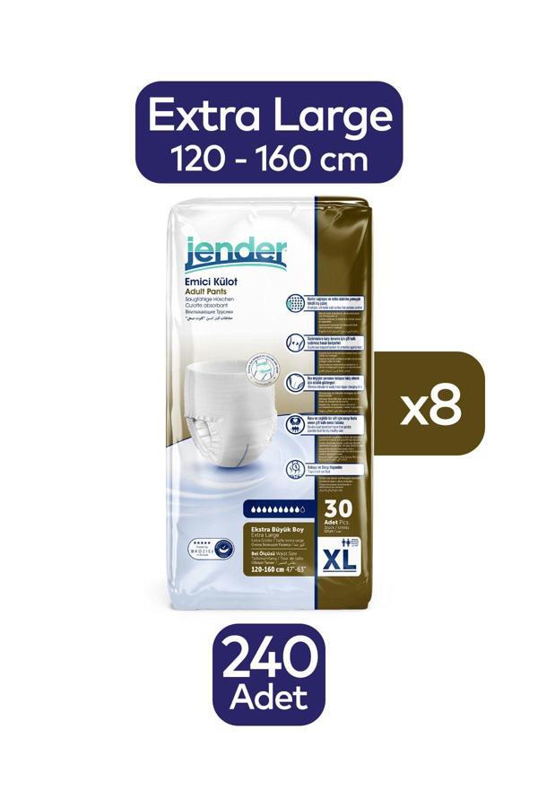 Jender Emici Külot Yetişkin Hasta Bezi X-Large 240 Adet - Image 1