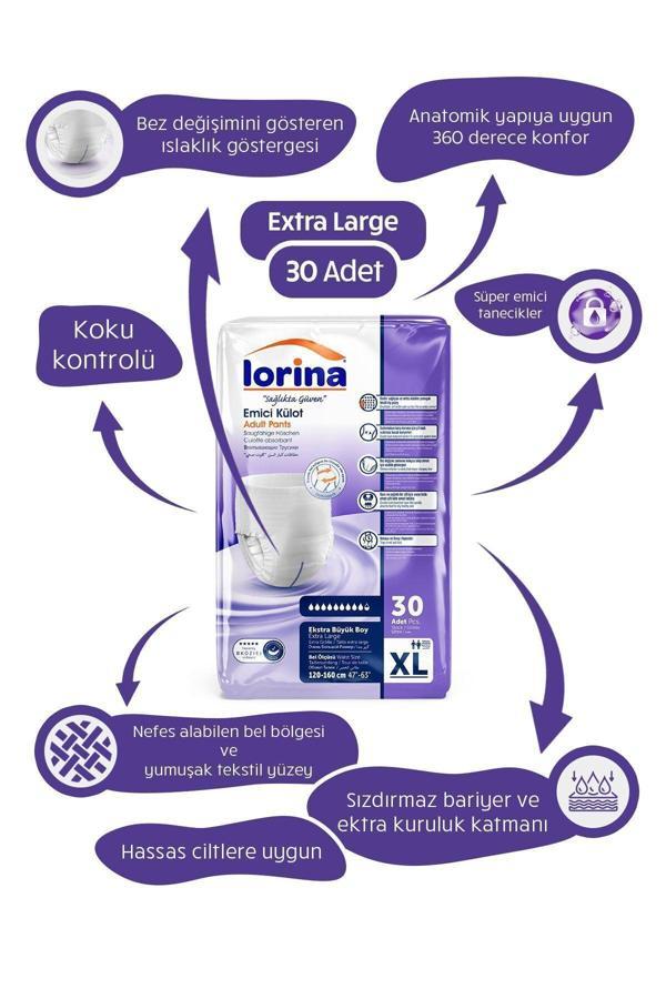 Lorina Xl Külotlu Bez 1 Paket 30 Adet - Image 1
