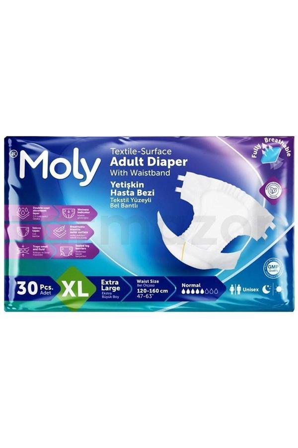 Moly Bel Bantlı Hasta Bezi Xlarge 30'Lu - Image 1