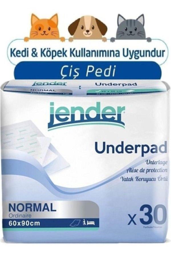 Jender Yatak Koruyucu Örtü 60X90 -Kedi Köpek Çiş Pedi 30'Lu - Image 1