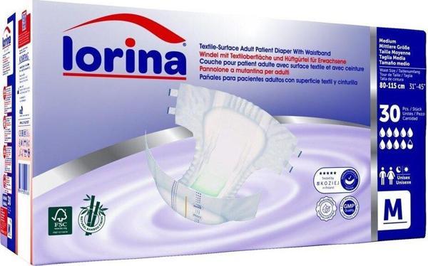 Lorina Belbantlı Orta Boy Medıum Hasta Bezi 60 Adet - Image 1