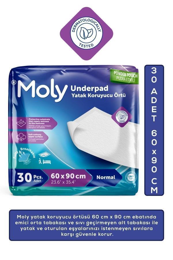 Moly Yatak Koruyucu Örtü 60X90 Cm 30'Lu Çiş Pedi Kedi Köpek - Image 1