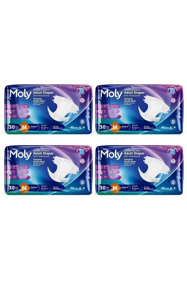 Moly Bel Bantlı Hasta Bezi Medium 120'Li - Image 1