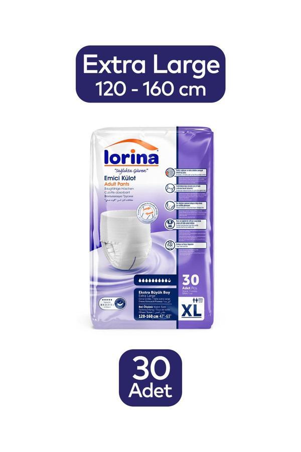Lorina Emici Külot Yetişkin Hasta Bezi Xlarge 30 Adet - Image 1
