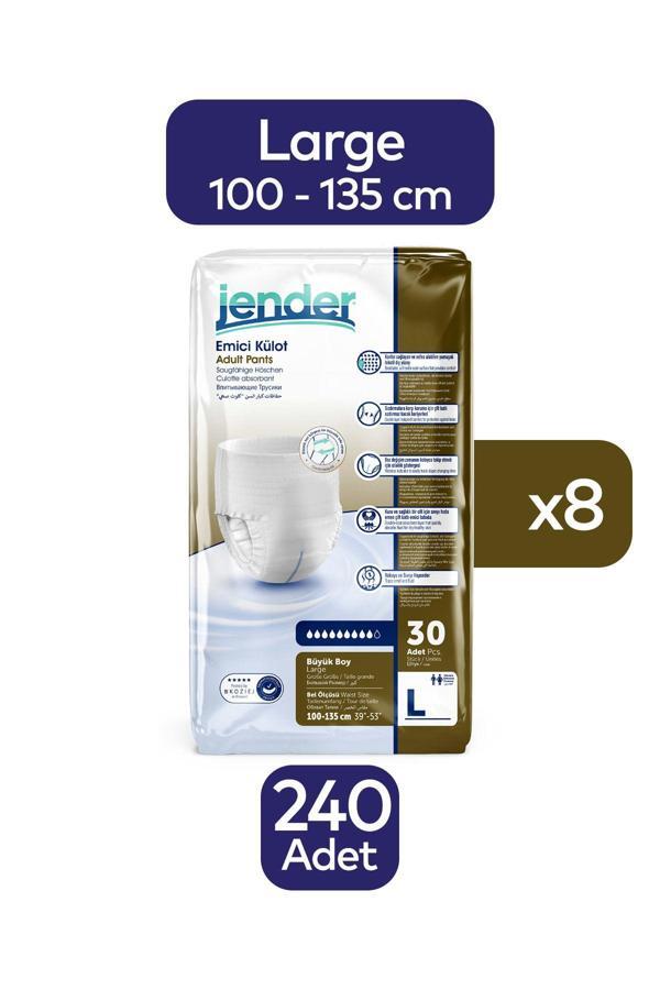 Jender Emici Külot Yetişkin Hasta Bezi Large 240 Adet - Image 1
