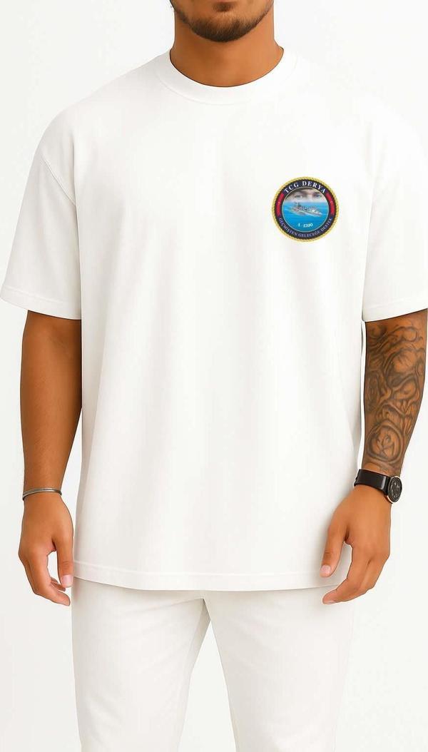 Oversize Tcg Derya - A1590 Cep ve Sırt Tasarımlı Unisex T-Shirt - Image 1