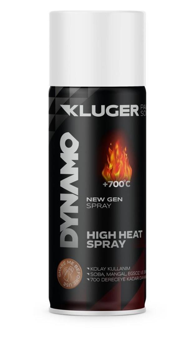 Dynamo Isıya Dayanıklı Sprey Boya 400ml Beyaz - Image 1