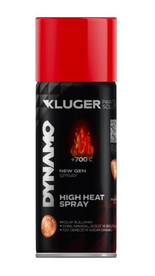 Dynamo Isıya Dayanıklı Sprey Boya 400ml Kırmızı - Image 1