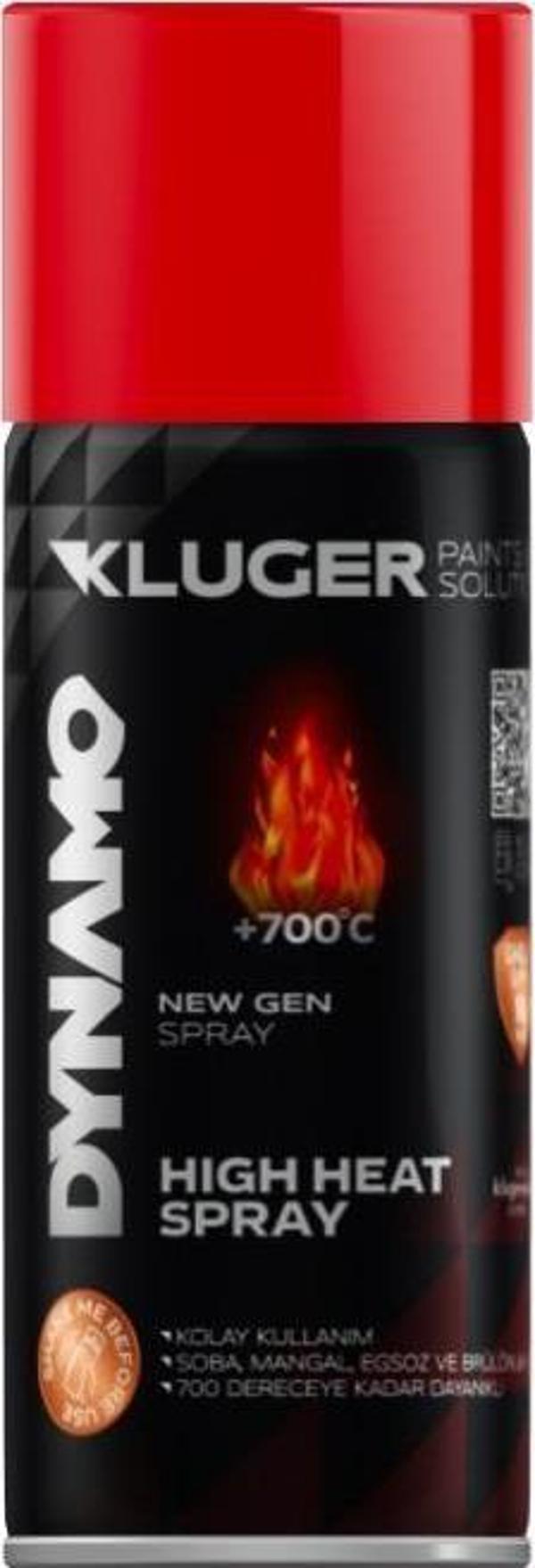 Dynamo Isıya Dayanıklı Sprey Boya 400ml Kırmızı - Image 1