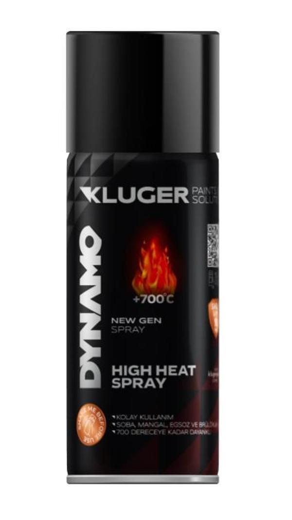 Dynamo Isıya Dayanıklı Sprey Boya 400ml Siyah - Image 1
