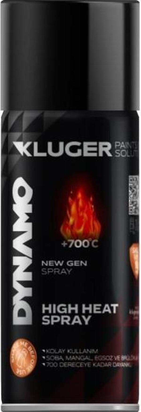 Dynamo Isıya Dayanıklı Sprey Boya 400ml Siyah - Image 1