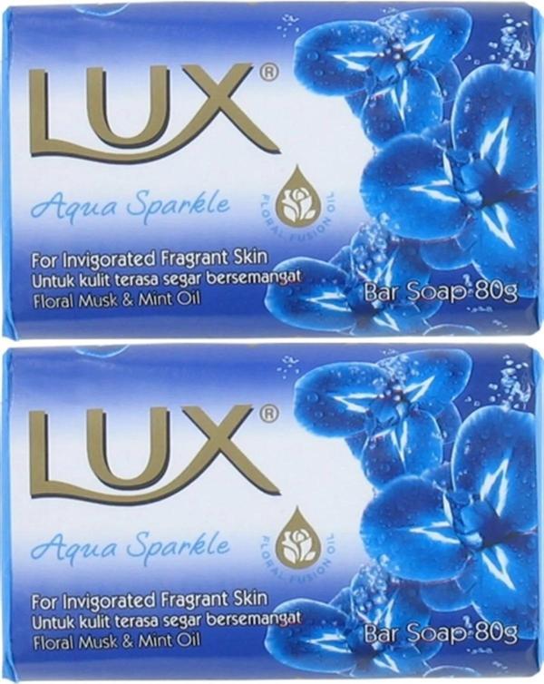 Lux Sabun 80GR Aqua Sparkle (Su Gibi Işıltı) (2 Li Set) - Image 1
