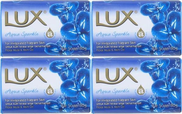 Lux Sabun 80GR Aqua Sparkle (Su Gibi Işıltı) (4 Lü Set) - Image 1