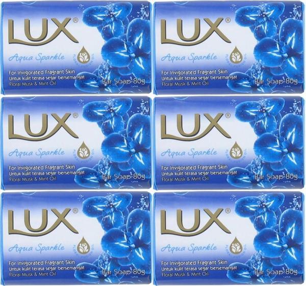 Lux Sabun 80GR Aqua Sparkle (Su Gibi Işıltı) (6 Lı Set) - Image 1