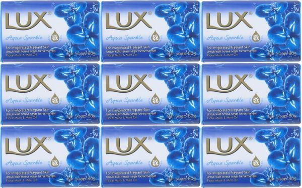 Lux Sabun 80GR Aqua Sparkle (Su Gibi Işıltı) (9 Lu Set) - Image 1