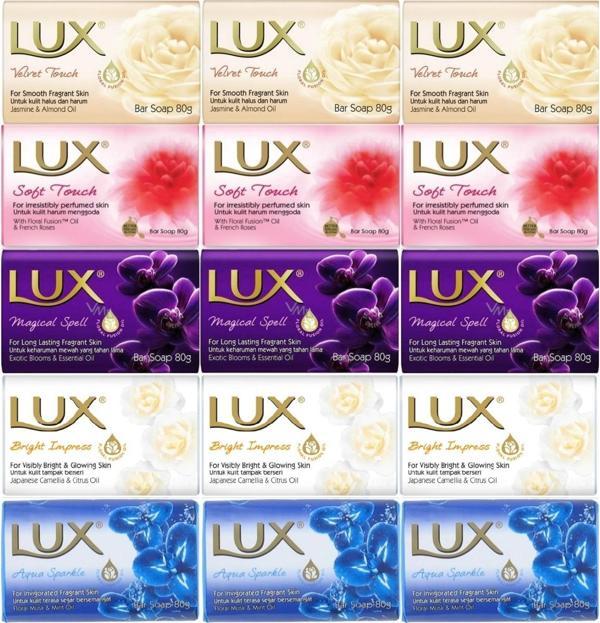 Lux Sabun 80GR (Karma 15 Li Set) Soft Touch/Velvet Touch/Magicial Spell/Aqua Sparke/Bright Impress - Image 1