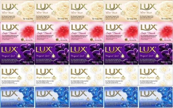 Lux Sabun 80GR (Karma 25 Li Set) Soft Touch/Velvet Touch/Magicial Spell/Aqua Sparke/Bright Impress - Image 1