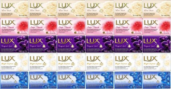 Lux Sabun 80GR (Karma 30 Lu Set) Soft Touch/Velvet Touch/Magicial Spell/Aqua Sparke/Bright Impress - Image 1