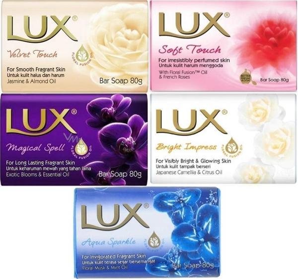 Lux Sabun 80GR (Karma 5 Li Set) Soft Touch/Velvet Touch/Magicial Spell/Aqua Sparke/Bright Impress - Image 1