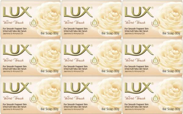 Lux Sabun 80GR Velvet Touch (Kadife Dokunuş) (9 Lu Set) - Image 1
