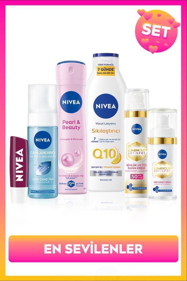 Çeyiz Seti, Vücut Losyonu 250ml,Dudak Kremi, Yüz Temizleme Köpüğü, Deodorant, Leke Karşıtı Krem,Serum - Image 1