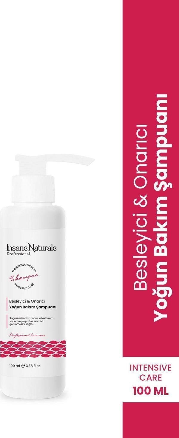 Insane Naturale Besleyici & Onarıcı Yoğun Bakım Şampuanı (Valiz-Seyahat Boy) 100 Ml - Image 1
