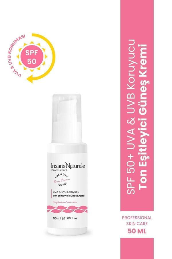 Insane Naturale Ton Eşitleyici Güneş Kremi - Spf 50 , Uva & Uvb Koruyucu Güneş Kremi 50 Ml - Image 1