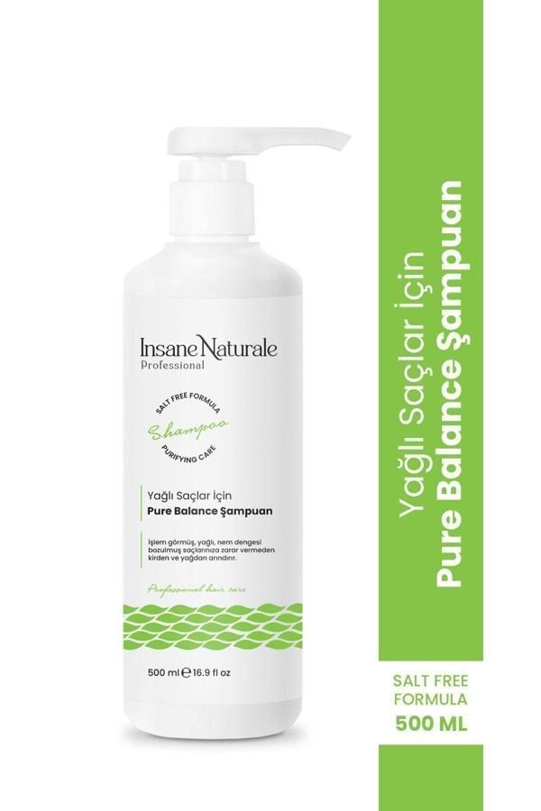 Insane Naturale Yağlı Saçlar İçin Nem Dengeleyici Saç Bakım Şampuan 500 Ml - Image 1