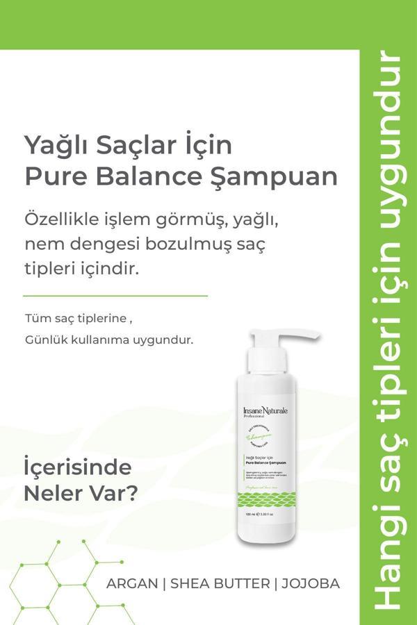 Insane Naturale Yağlı Saçlar Için Pure Balance Şampuan (Valiz-Seyahat Boy) 100 Ml - Image 1
