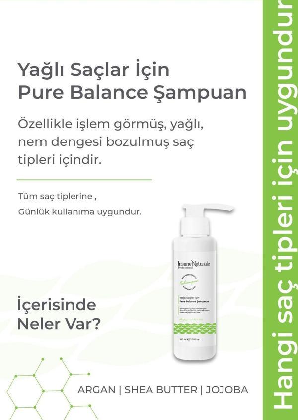 Insane Naturale Yağlı Saçlar Için Pure Balance Şampuan (Valiz-Seyahat Boy) 100 Ml - Image 1