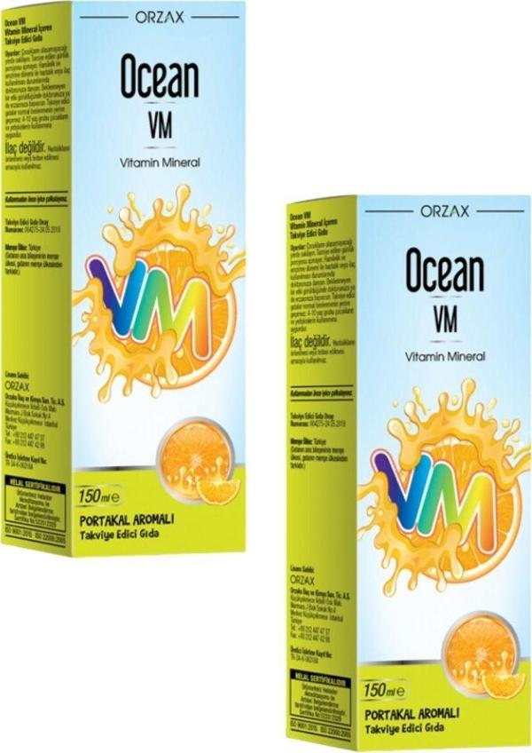 Ocean VM Portakal Aromalı Şurup 150 ml x 2 Adet - Image 1