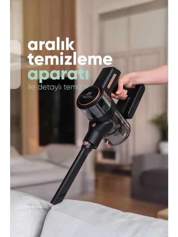 PİRANTECH ES411 LED Ekranlı Katlanabilir Yüksek Emiş Güçlü 300 Watt Dikey Şarjlı Süpürge - Image 1