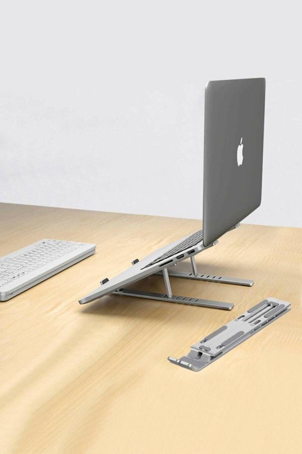Aleminyum Gri Renk Ayarlı Laptop Macbook Notebook Güncel - Image 1