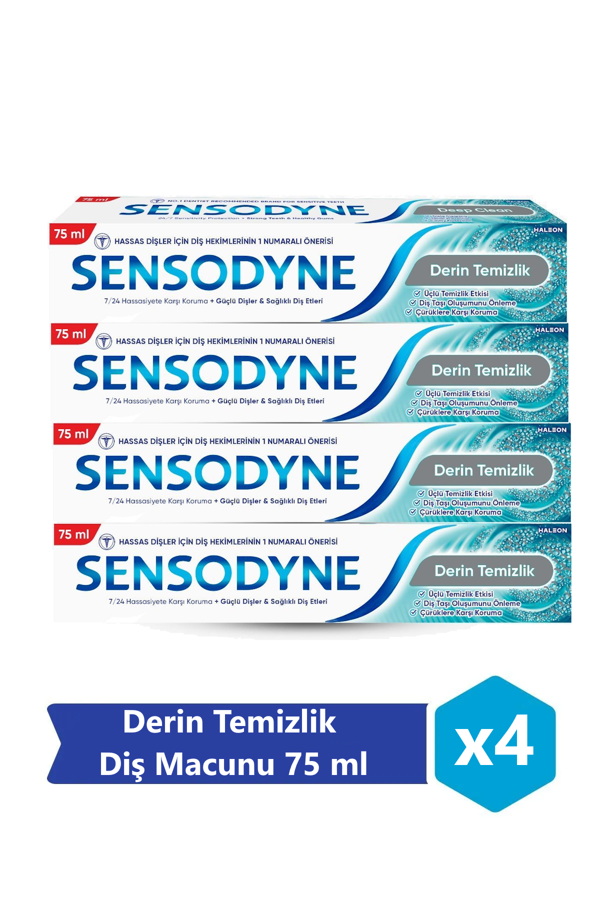 Sensodyne Derin Temizlik Diş Macunu 75 ml x 4 Adet - Image 1