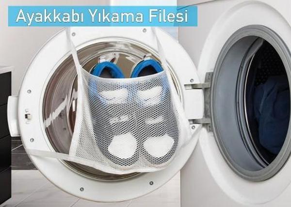 Hassas Çamaşır - Ayakkabı Yıkama Filesi Kapak Bağlamalı 35 x 20 cm - Image 1