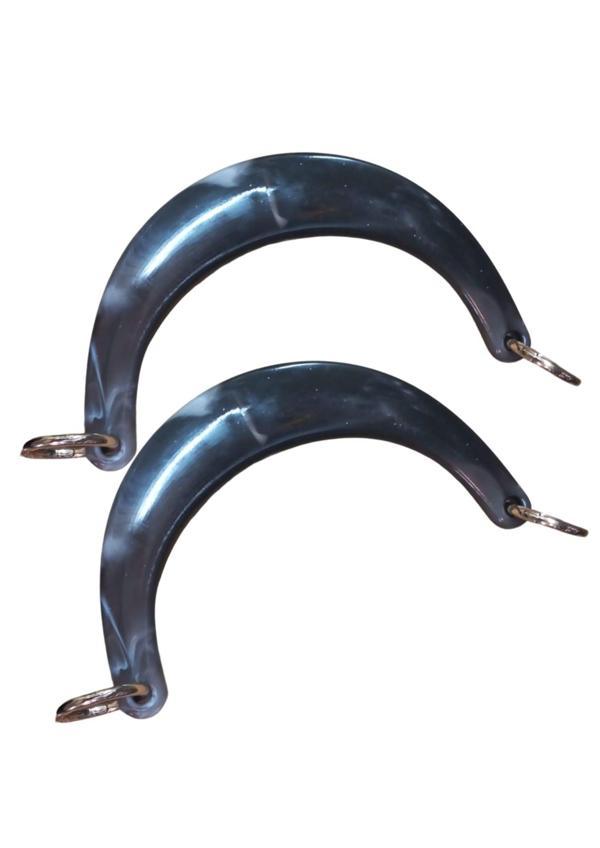 Çanta Sapı Ay Model Siyah Dalgalı 17 cm - Image 1