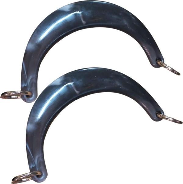 Çanta Sapı Ay Model Siyah Dalgalı 17 cm - Image 1