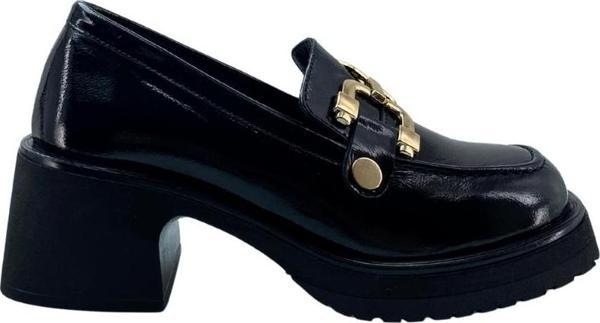 Albini 26101012R Rugan Deri Kadın Topuklu Loafer  - Image 1